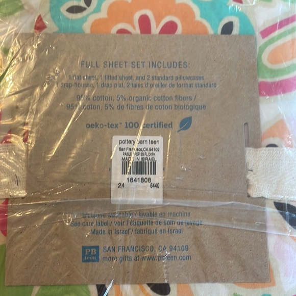 Pottery Barn Teen Paisley Pop Full Sheet Set NWT - Picture 3 of 3